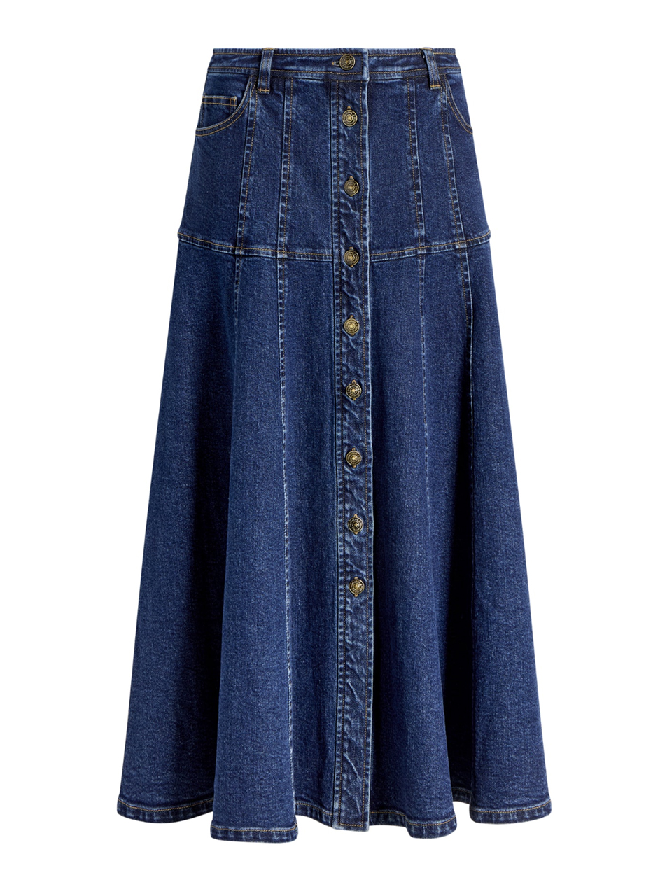 Cinq à Sept Veena Denim Midi Skirt Side View 