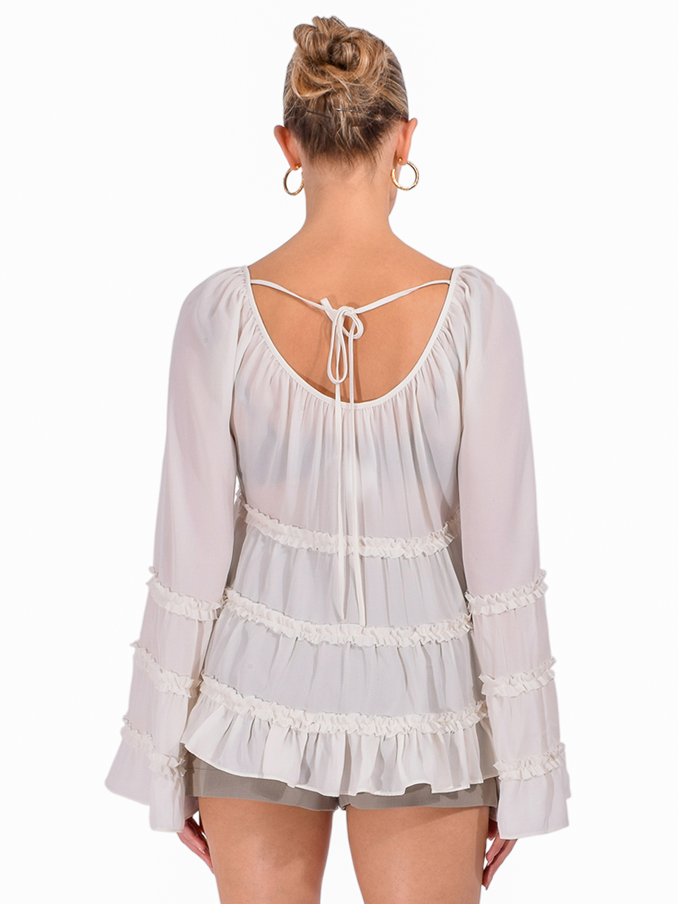 Cinq à Sept Sunnina Top in Ivory Back View 