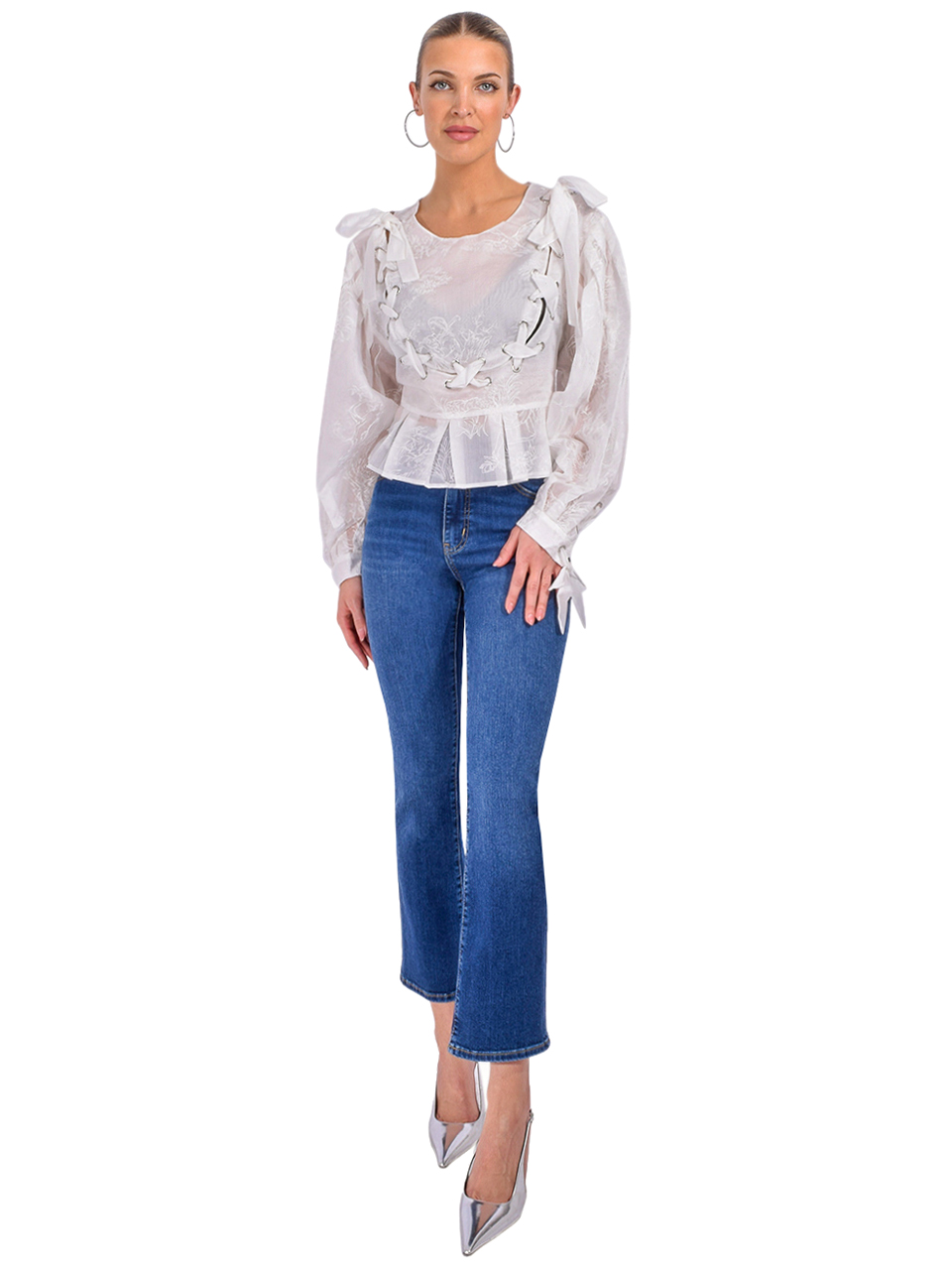 Munthe Freni Top in White Full Outfit 