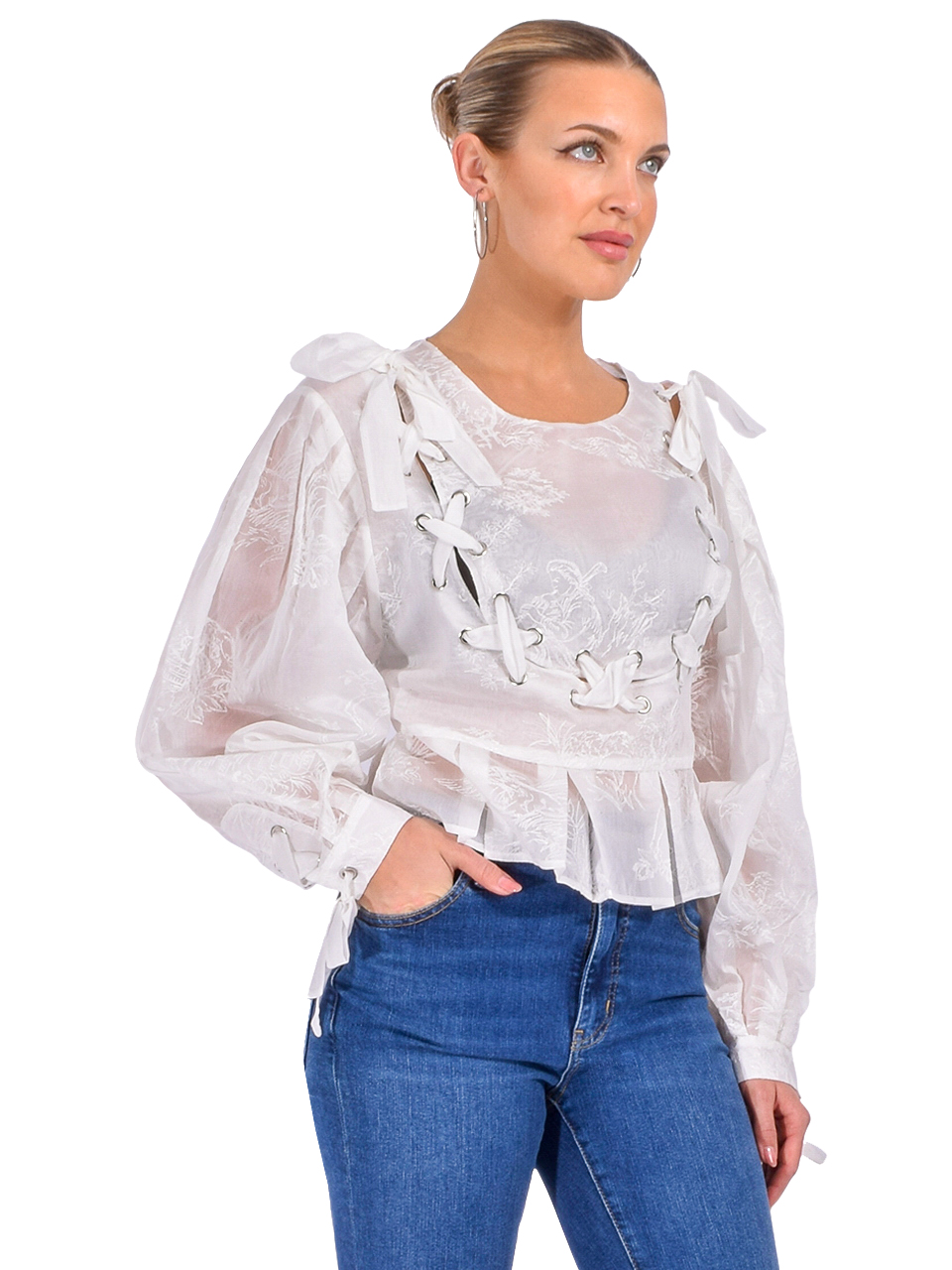 Munthe Freni Top in White Side View