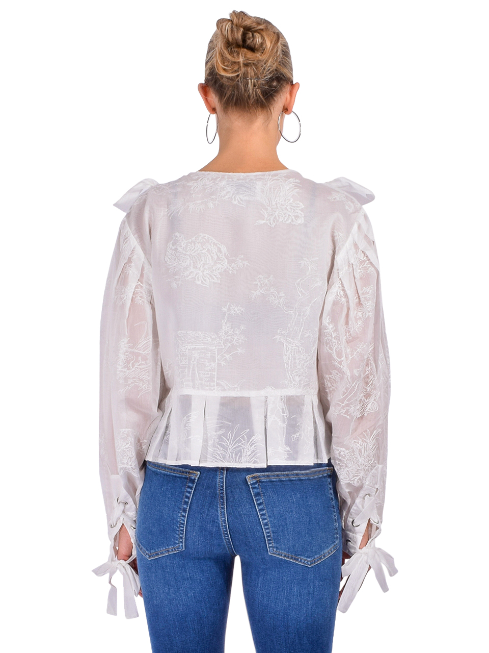 Munthe Freni Top in White Back View 