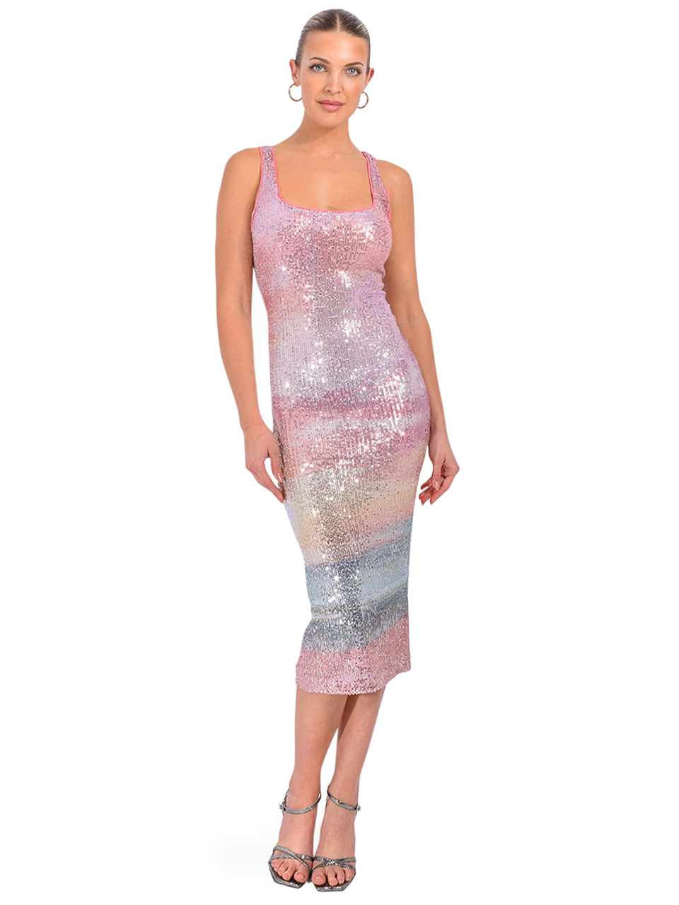 LE SUPERBE Catch A Wave Tank Dress in Sparkling Surf Front View 2
