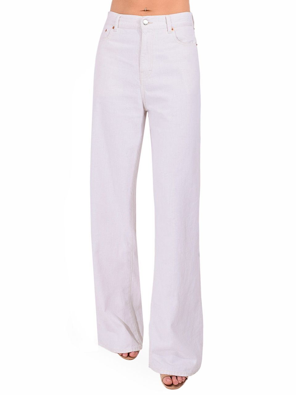 Bellerose Vintage Parthe Jeans in White Front View 