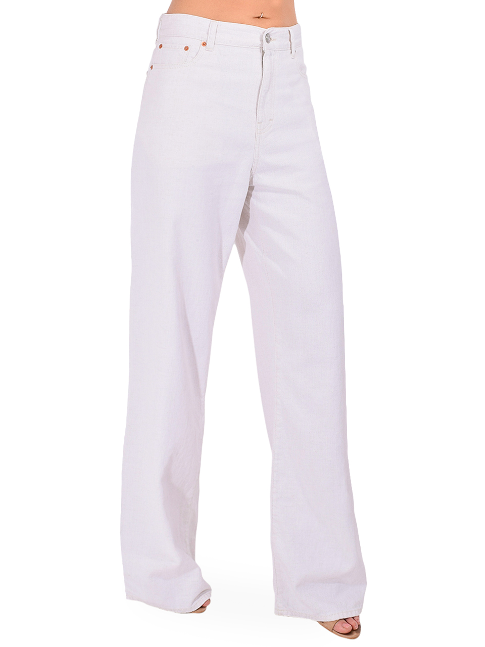 Bellerose Vintage Parthe Jeans in White Side View 