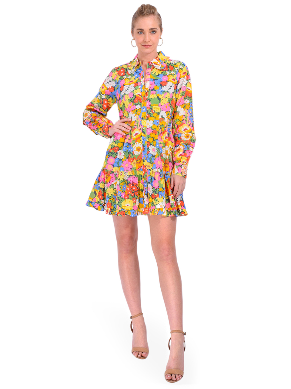 LOVE THE LABEL Marketa Dress in Lordethorpe Print Front View 1