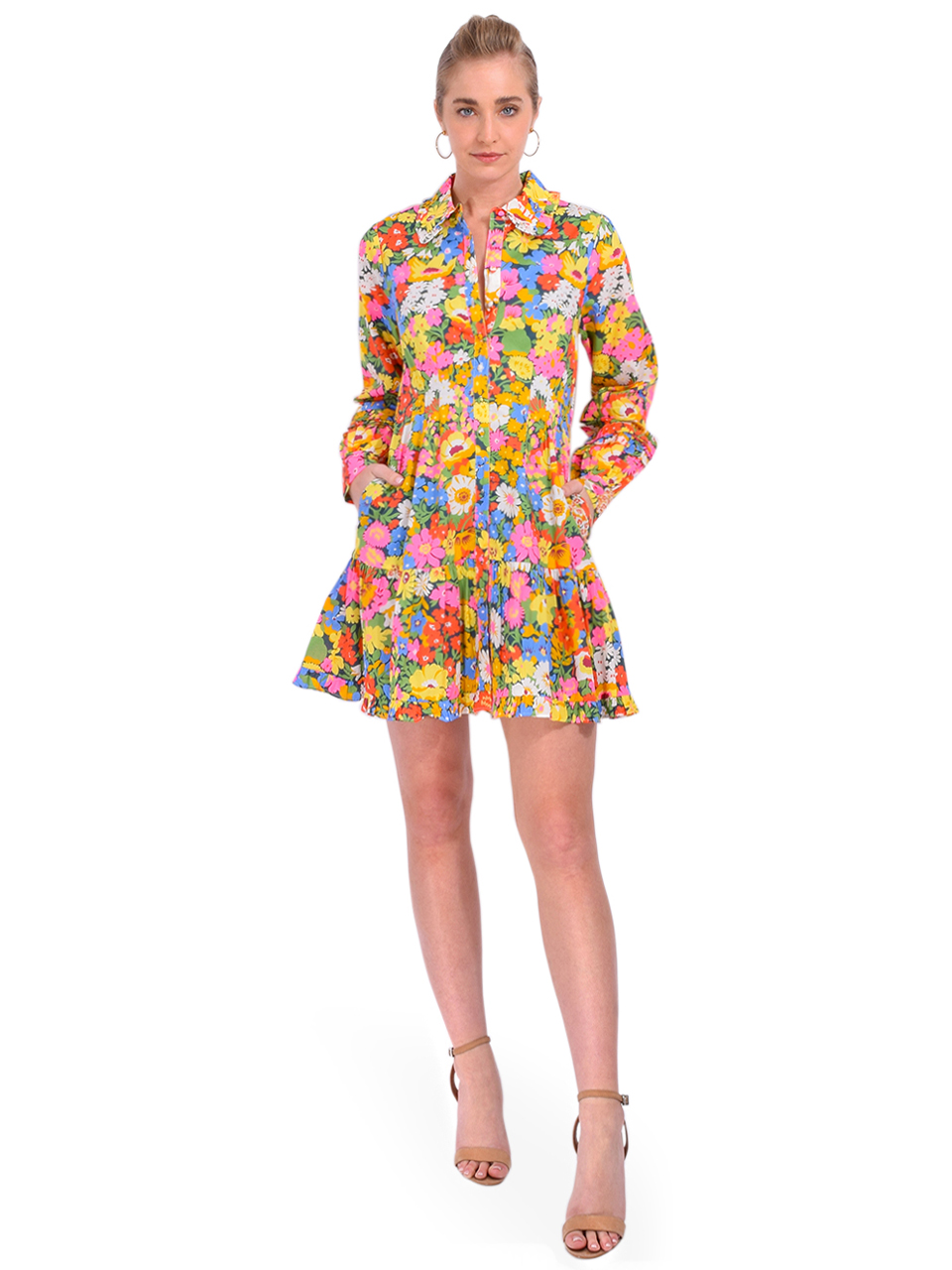 LOVE THE LABEL Marketa Dress in Lordethorpe Print Front View 2