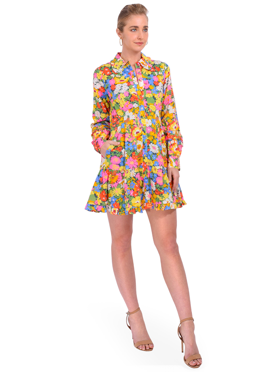 LOVE THE LABEL Marketa Dress in Lordethorpe Print Side View 