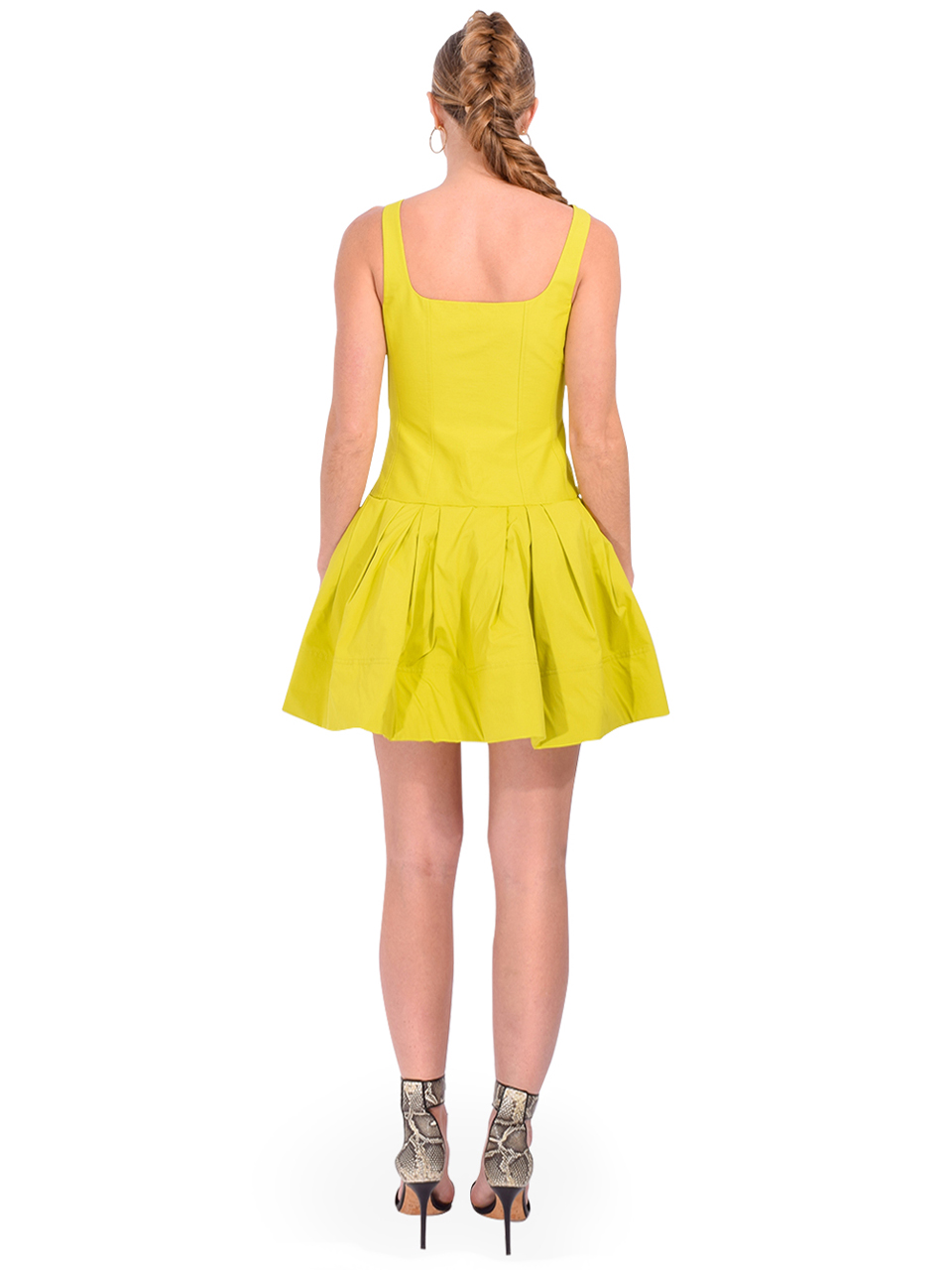 Lucy Cotton Mini Dress in Yellow Plum