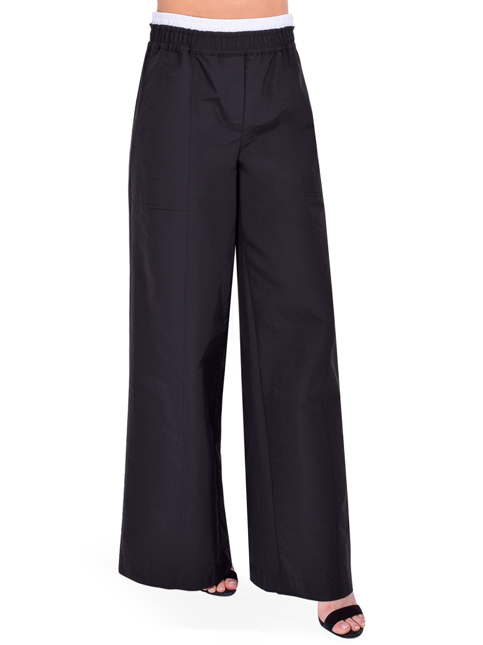 SIMKHAI Olly Double Waistband Pant in Back Multi Side View 