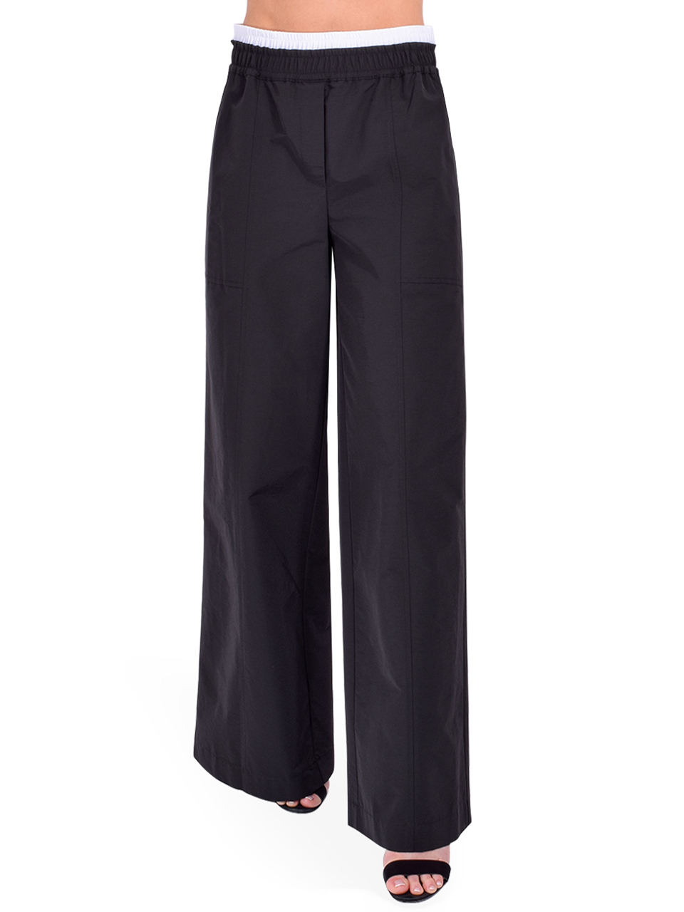 SIMKHAI Olly Double Waistband Pant in Back Multi Front View 