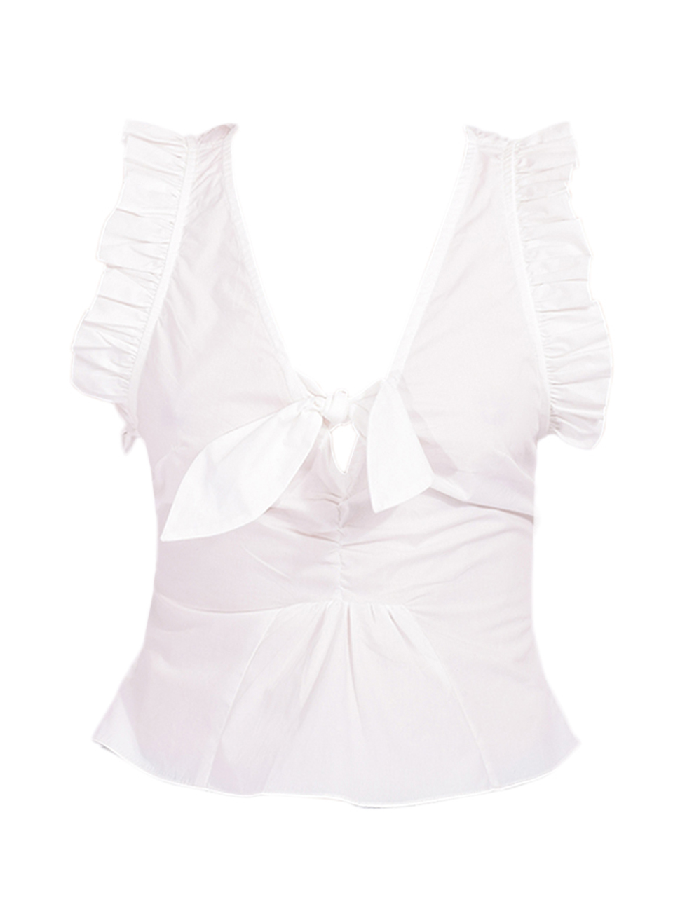 KIKA VARGAS Pippa Top in White Poplin Product Shot 