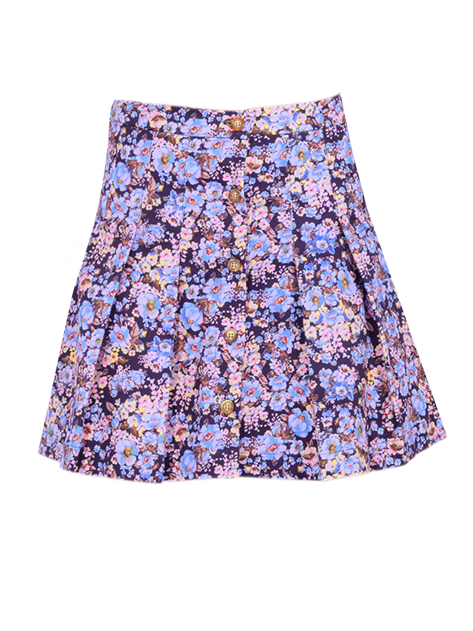 KIKA VARGAS Rebe Skirt in Lavender Garden Cotton Product Shot 