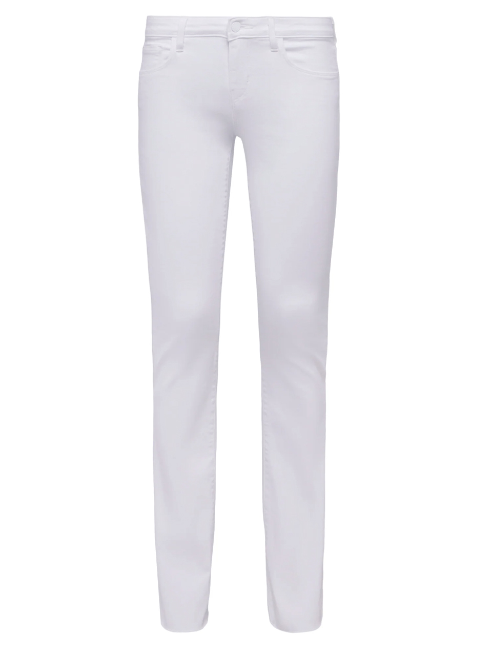 L'AGENCE Sneeki Low Rise Straight Leg Jean in White Product Shot 

