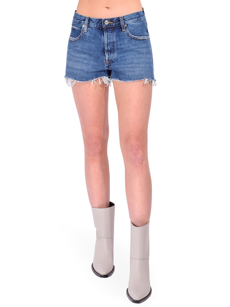 FRAME The Hang Short in Rafael Blue Front View 