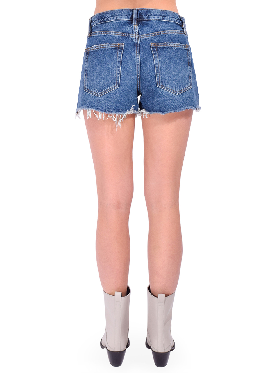 FRAME The Hang Short in Rafael Blue Back View 