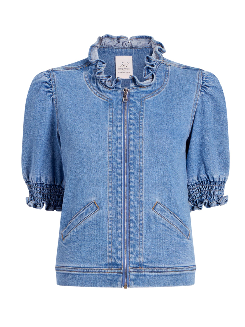 Cinq a Sept Anabella Jacket in Blue Haze Product Shot 
