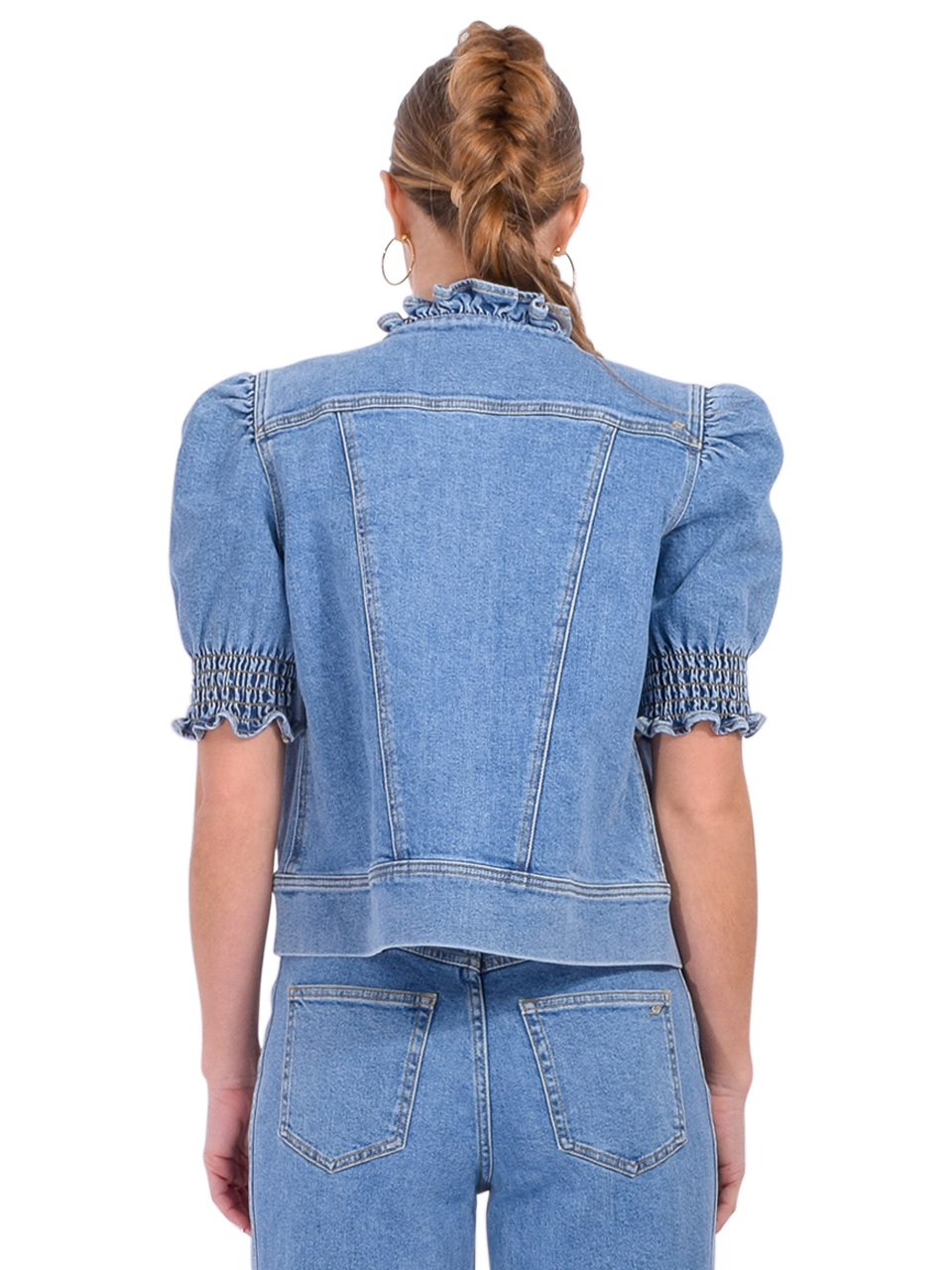 Cinq a Sept Anabella Jacket in Blue Haze Back View 

