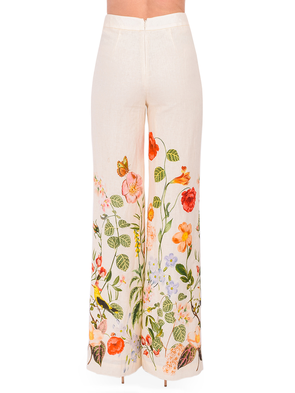 CARA CARA Mayflower Linen Pants in Nectar Ecru Back View 


