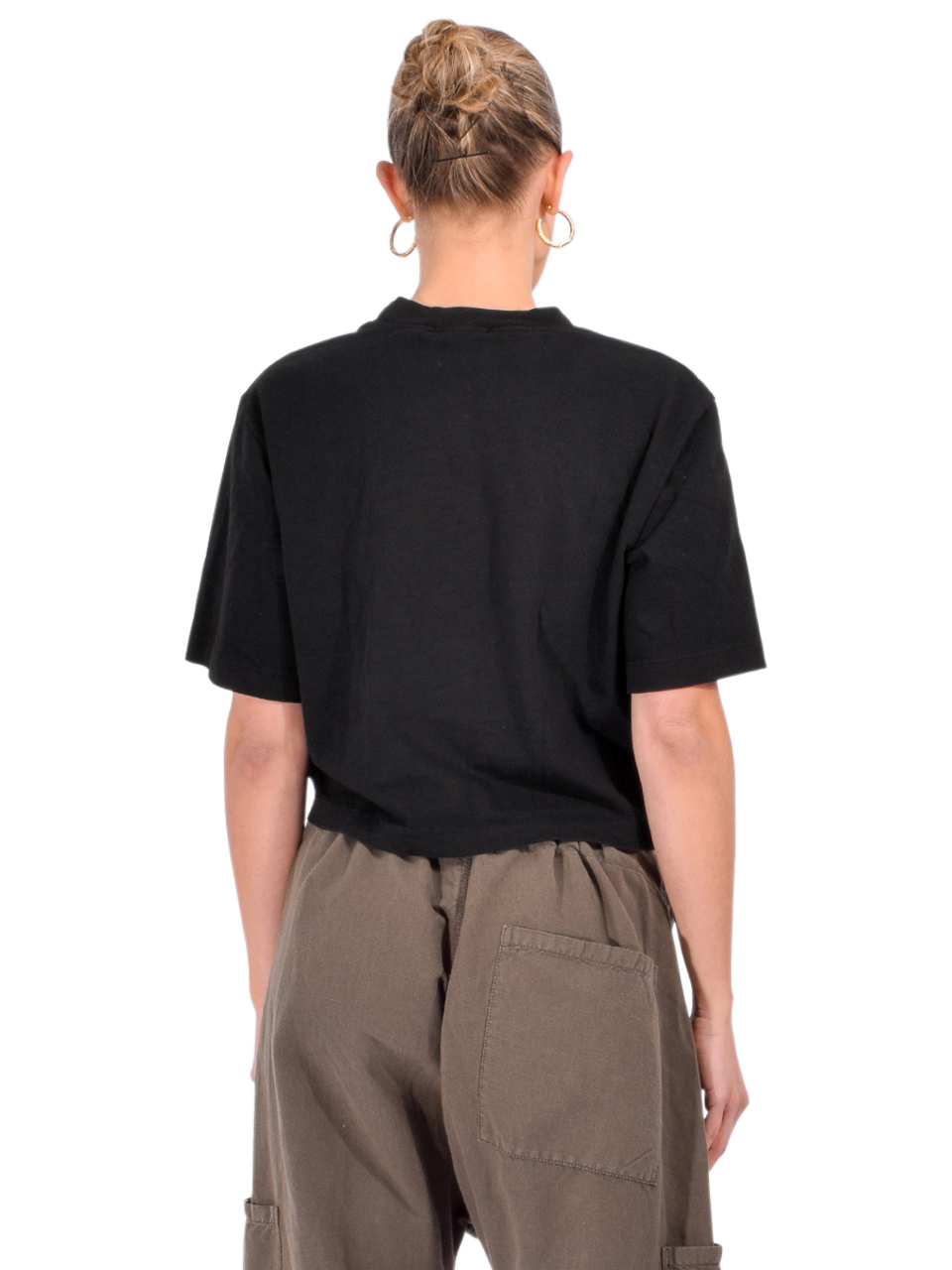 Cotton Citizen Tokyo Crop Tee in Jet Black Back View 