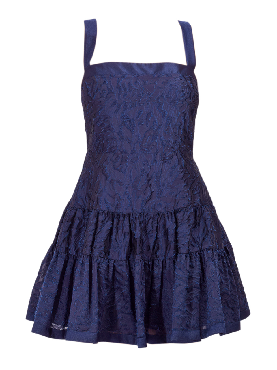 SIMKHAI Laila Jacquard Mini Dress in Blue Product Shot