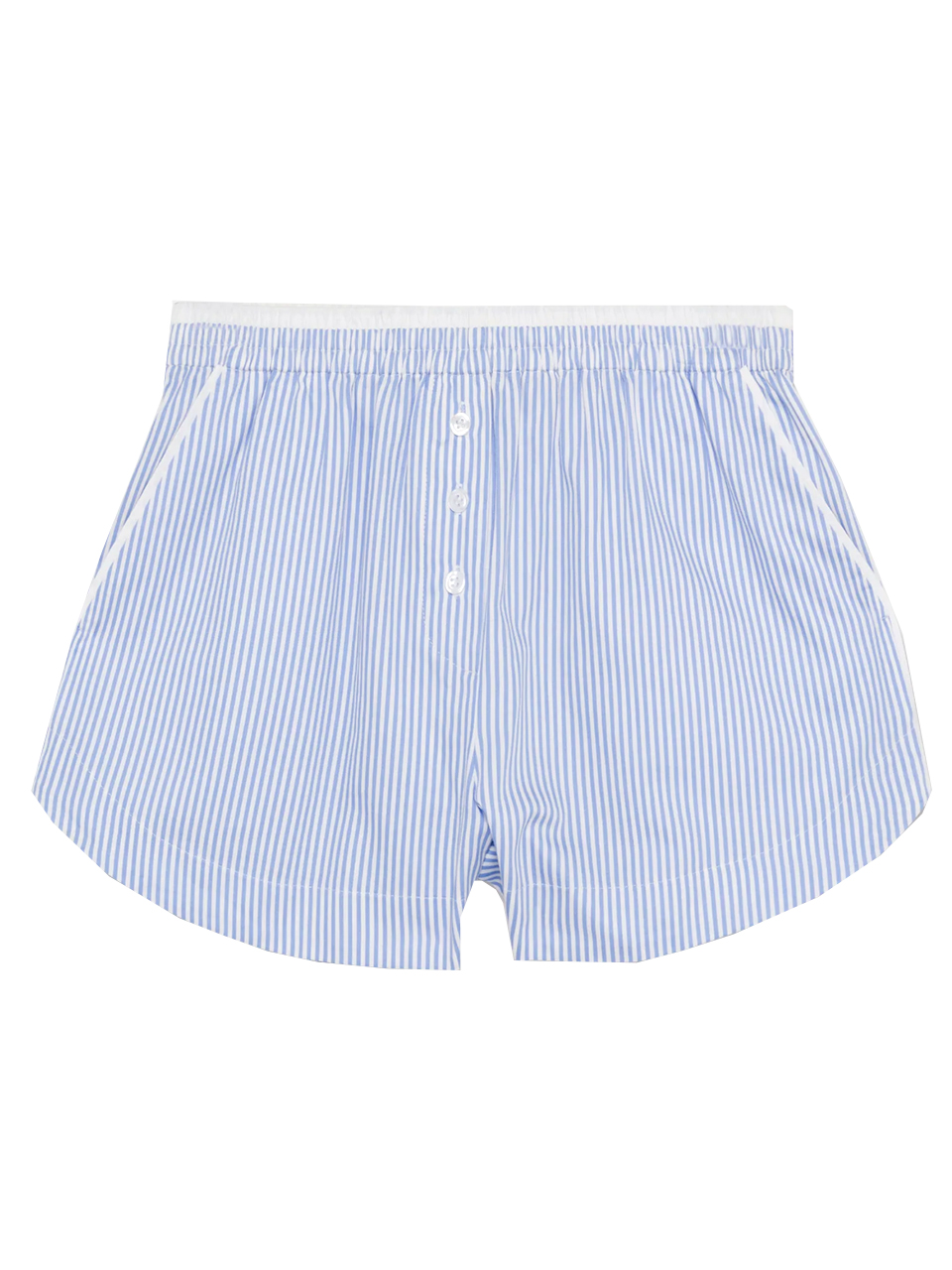 SIMKHAI Sarah Cotton Short in Blue Stripe Product Shot 