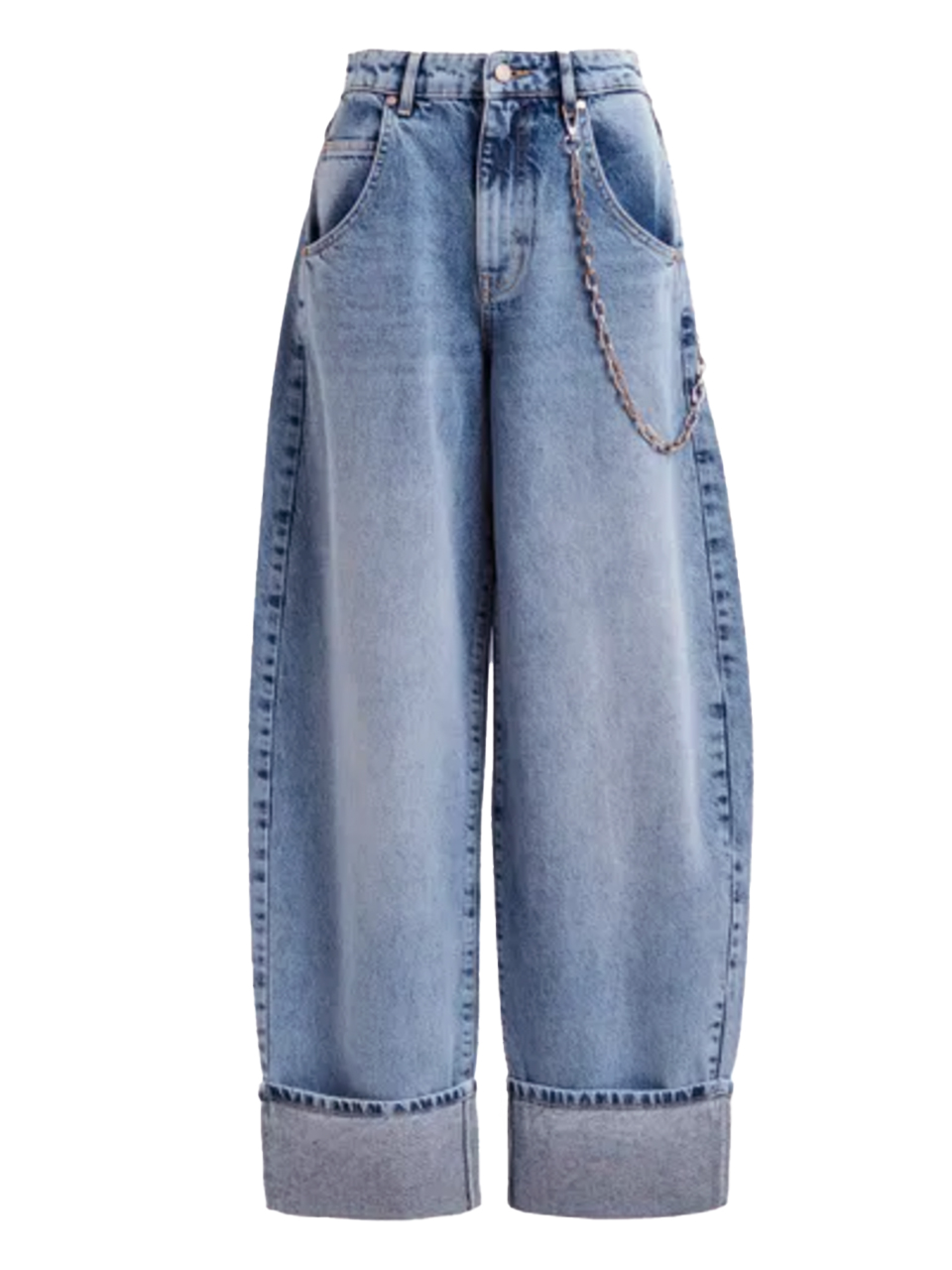 Essentiel Antwerp Huge Balloon-fit Jeans in Aqua Blue Product Shot 