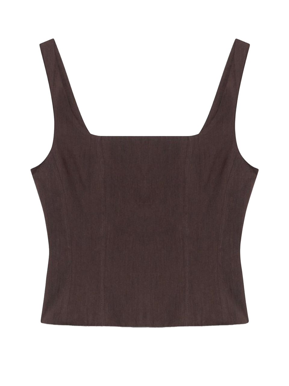 Ottod'Ame Cotton Corset Top in Chocolate Product Shot 