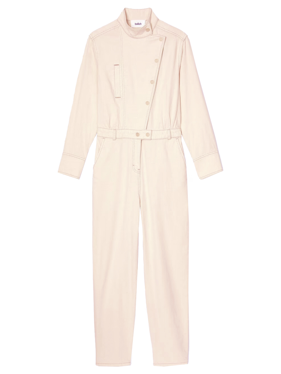 BA&SH Fita Jumpsuit in Ecru Product Shot 
