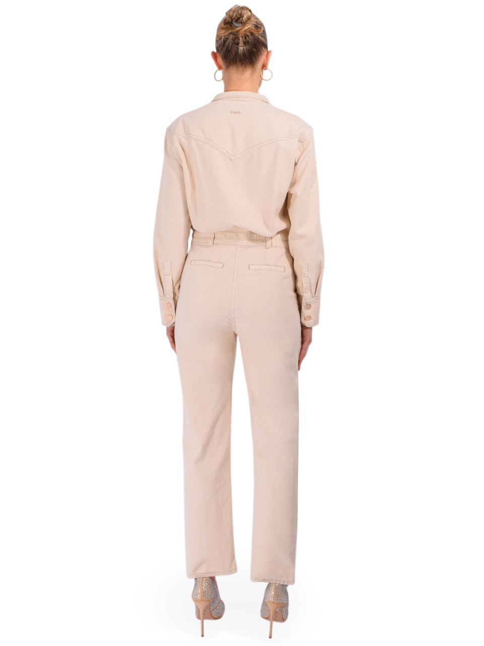 BA&SH Fita Jumpsuit in Ecru Back View 