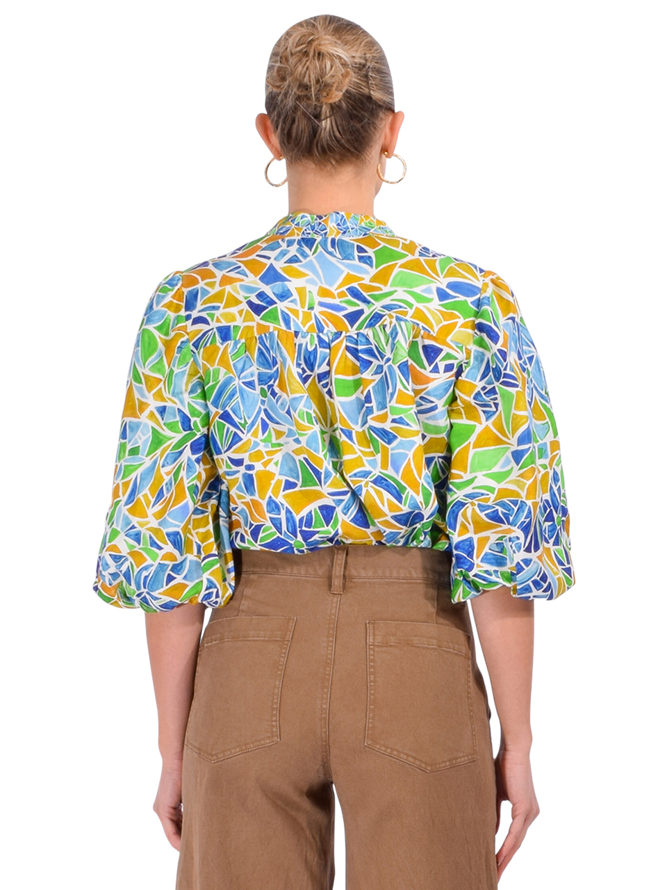 Gilner Farrar Bethany Blouse in Ravenna Print Back View 