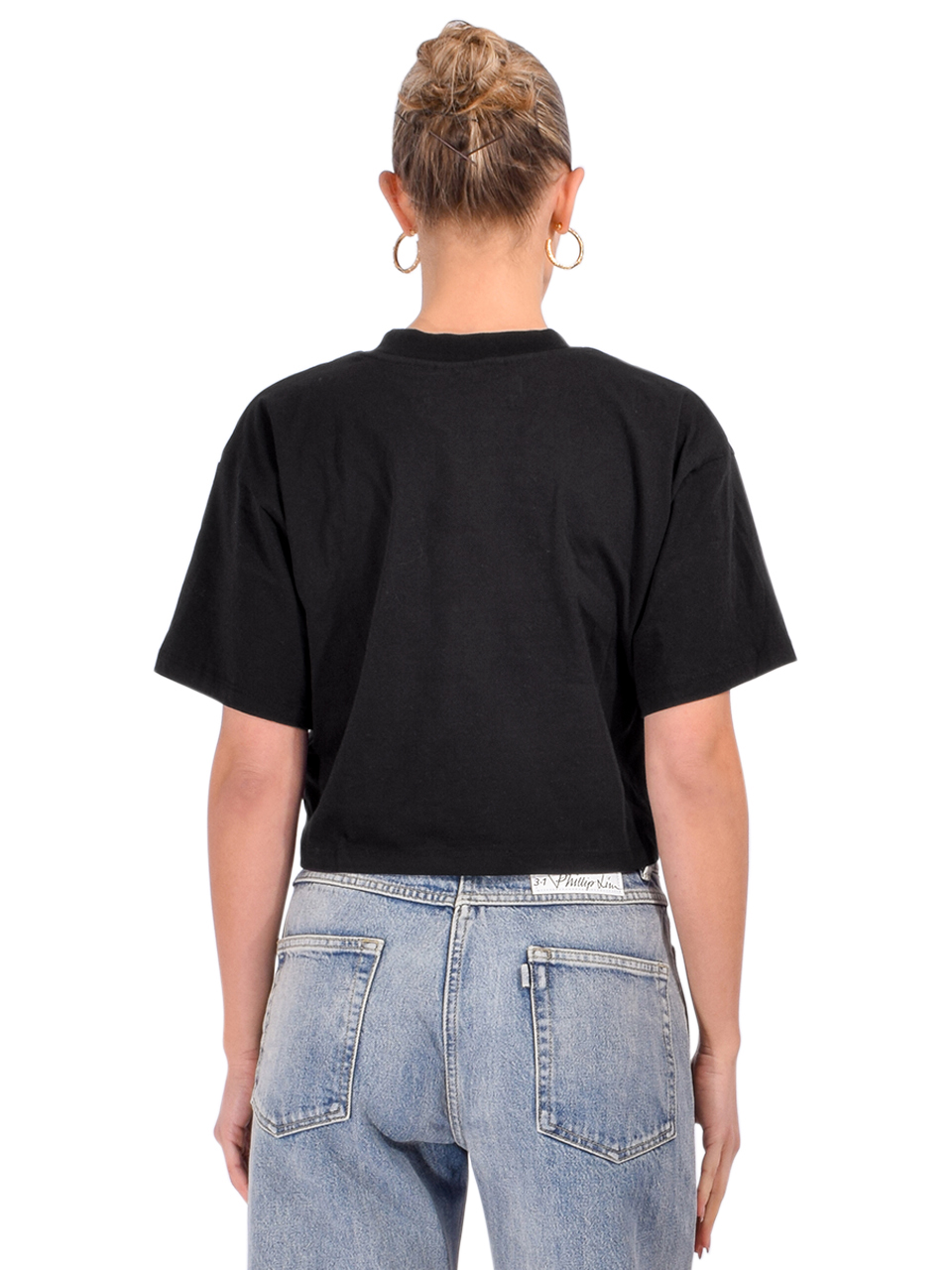 CHRLDR Blair Crop Tee in Black Side View 

