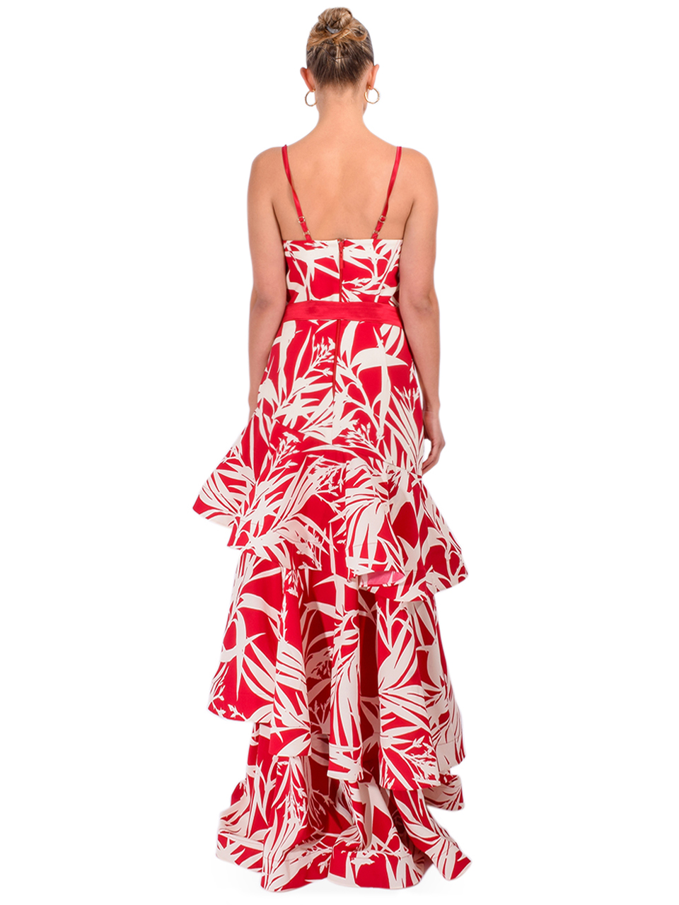 BRONX AND BANCO Sylvie Armonia Maxi Dress in Red Multi Back View 