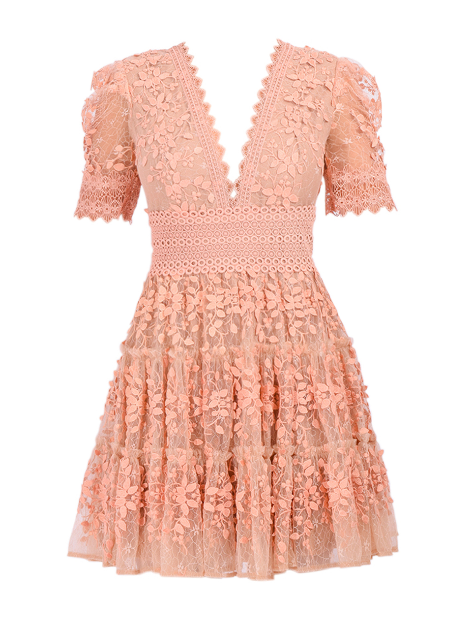 BRONX AND BANCO Megan Mini Dress in Beige Product Shot 