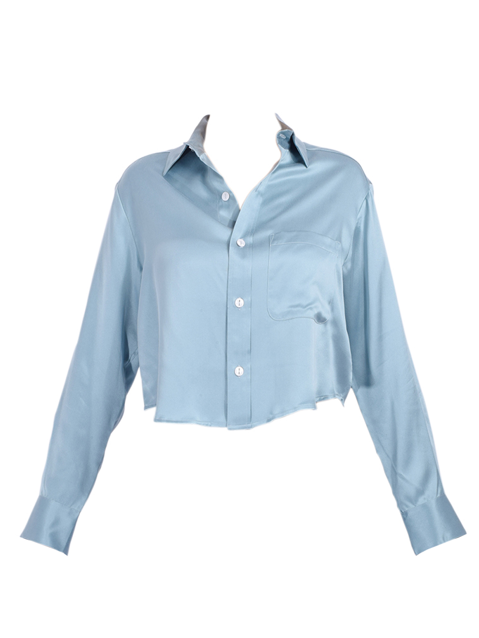 CISSA The Belle Sueded Silk Shirt in Ether Product Shot 