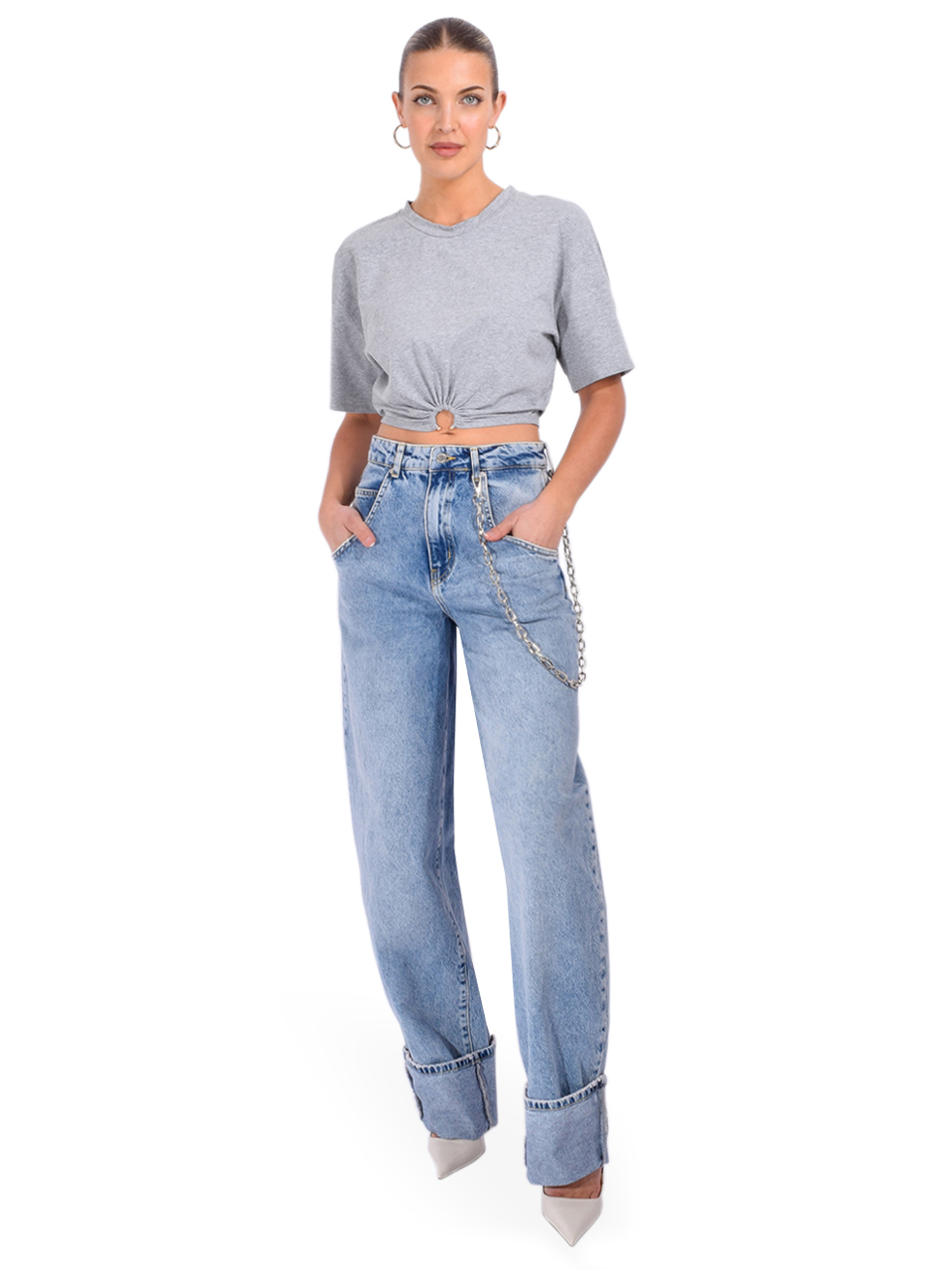 LE SUPERBE Trancas Tee in Heather Gray Full Outfit