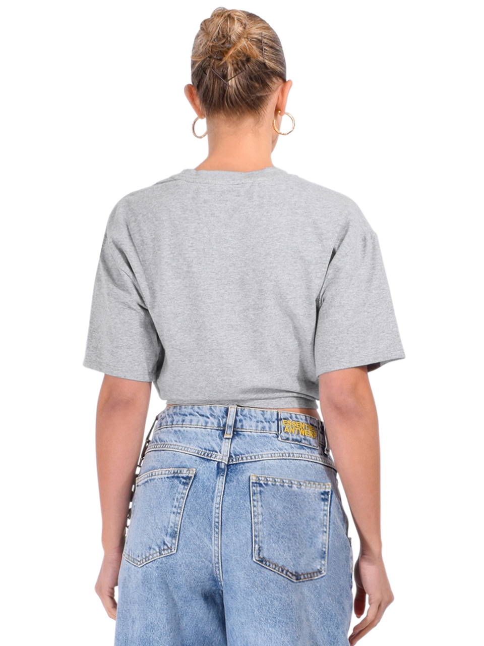 LE SUPERBE Trancas Tee in Heather Gray Back View 