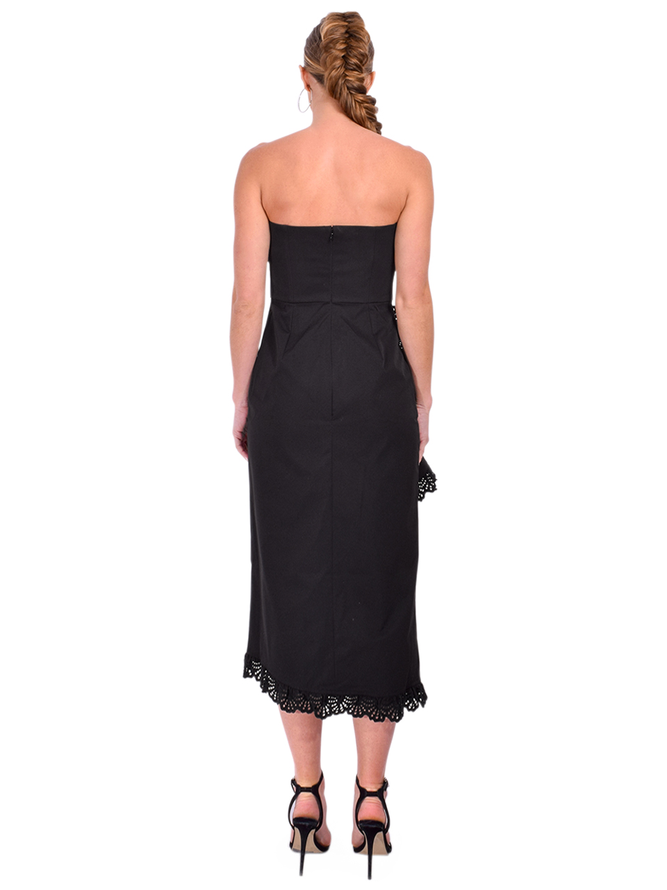 Kika Vargas Tara Dress in Black Back View 
