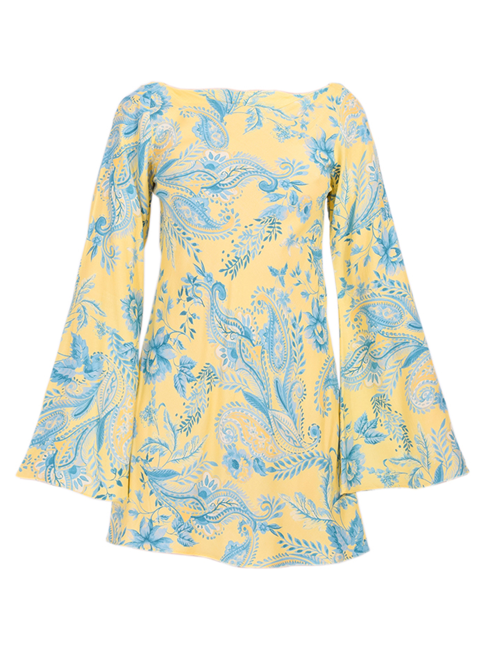 Hemant & Nandita Wani Short Dress in Yellow Multi Product Shot 
