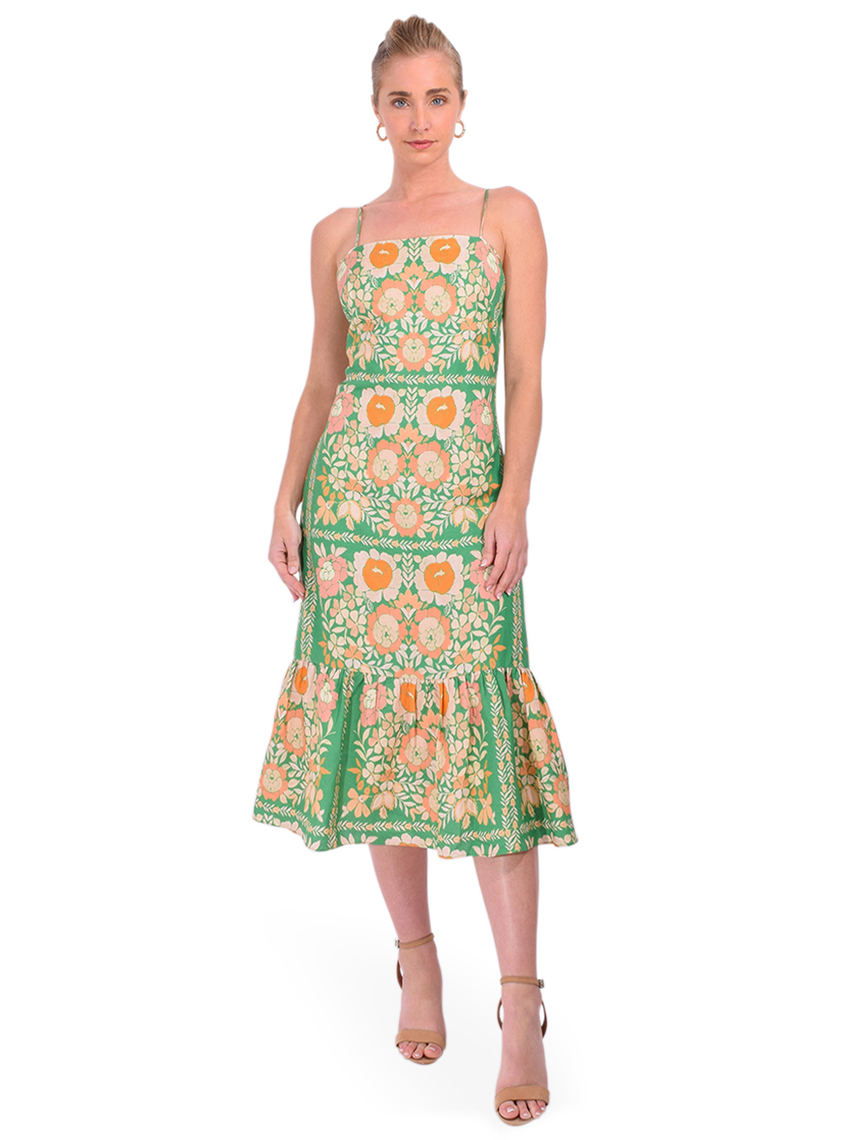 GILNER FARRAR Devora Dress Irish Rose Print Front View 1