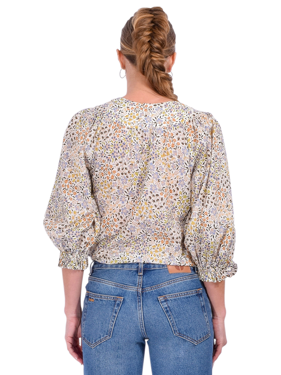 GILNER FARRAR Kayla Blouse in Province Print Back View 