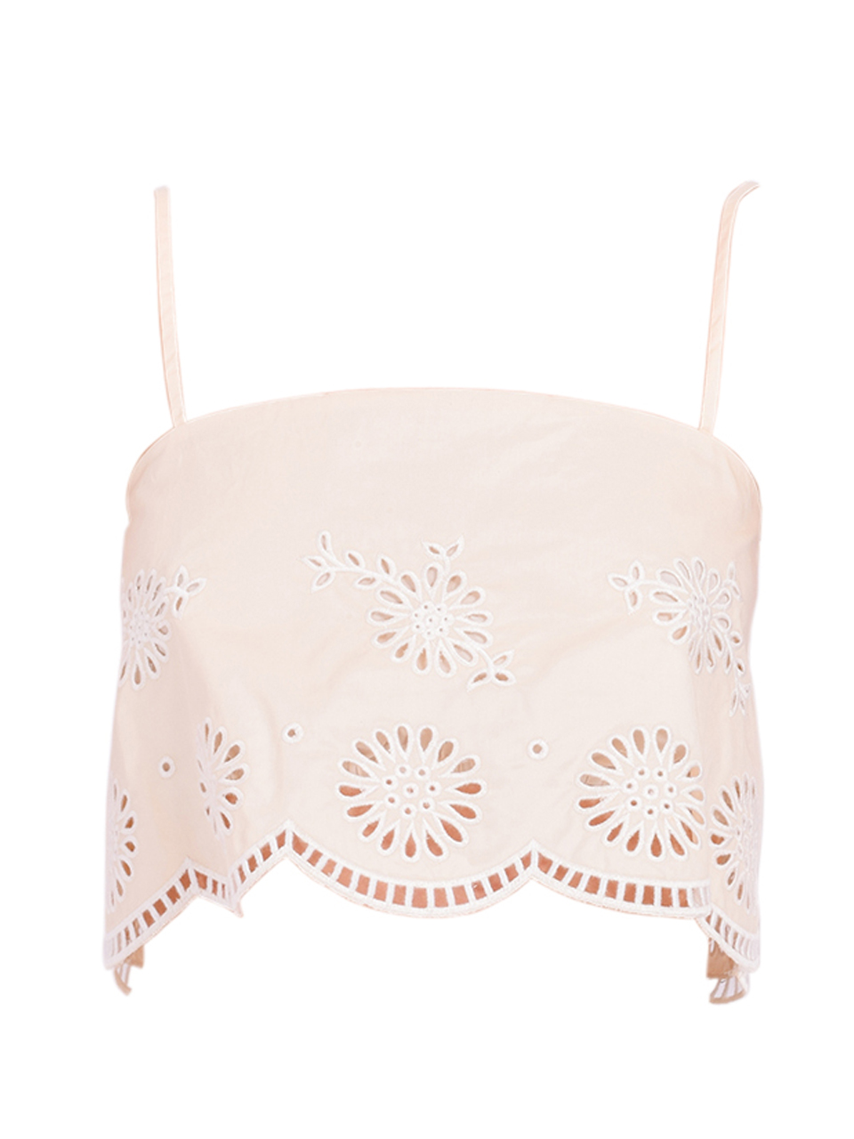 Karina Grimaldi Carlotta Embroidered Top in Oatmeal Product Shot
