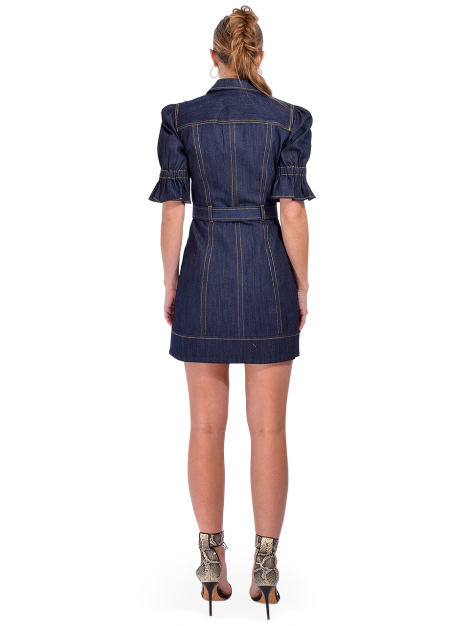 Cinq a Sept Denim Holly Dress in Indigo Back View 