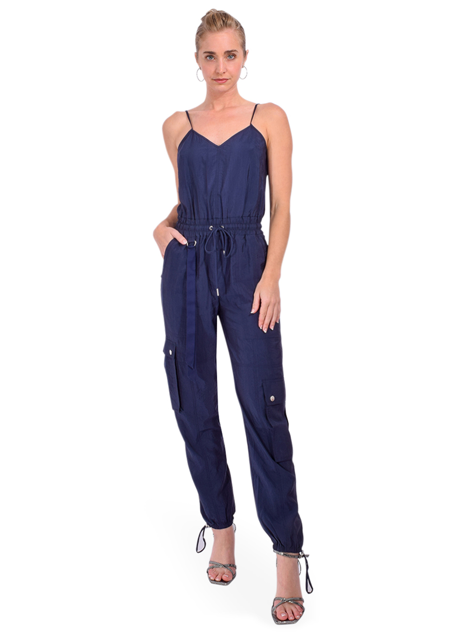 Cinq a Sept Ayla Jumpsuit in Navy Front View 1