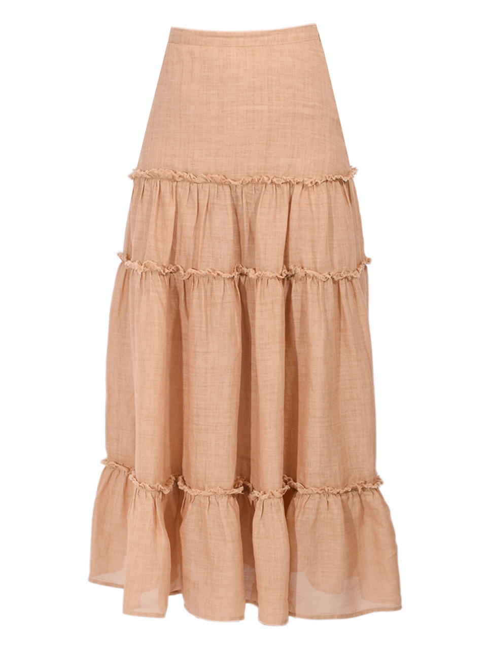 Ottod'Ame Ramie Long Skirt in Beige Product Shot 