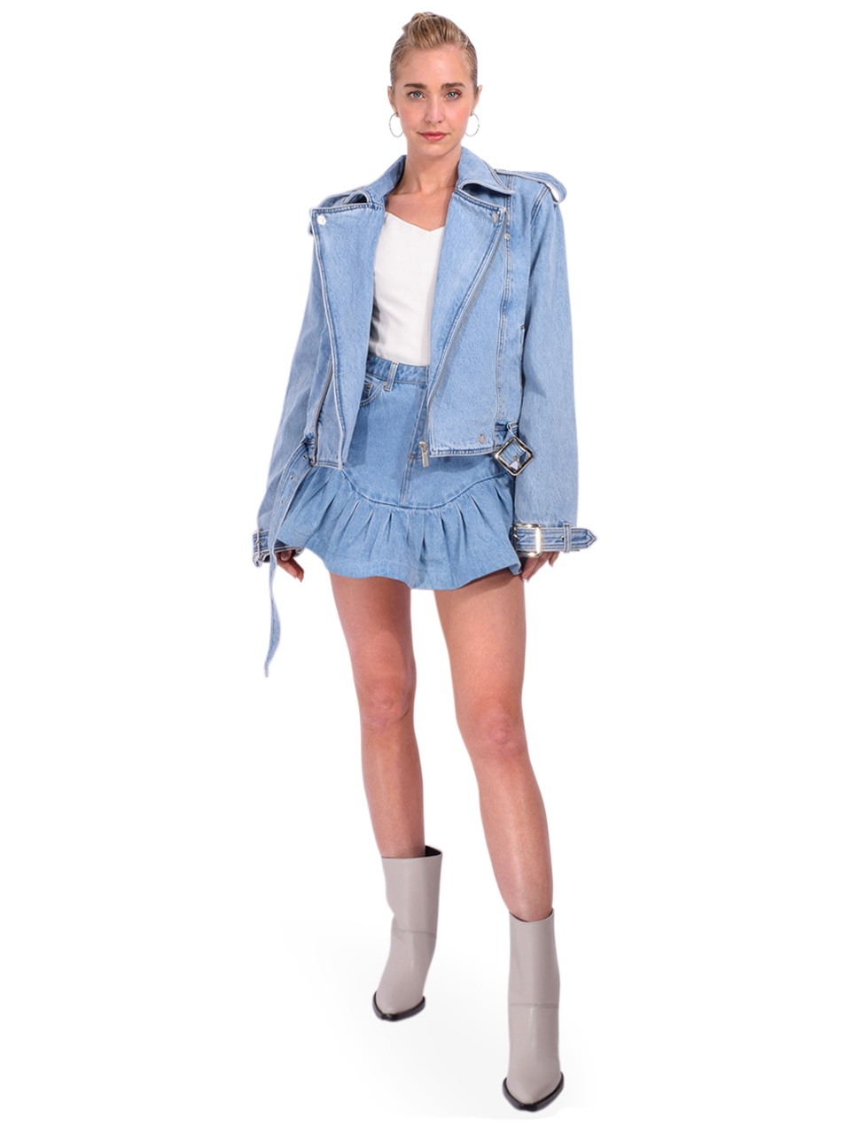 Retrofete Shay Denim Jacket in Bleeker Back View 
