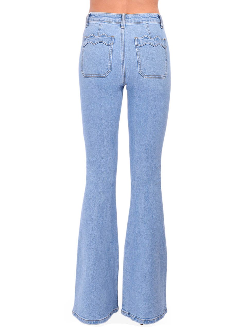 ☆☆雪☆☆FETEのTucked Denim Pants Retrofete Esperanza Denim Pant in Mercer Blue