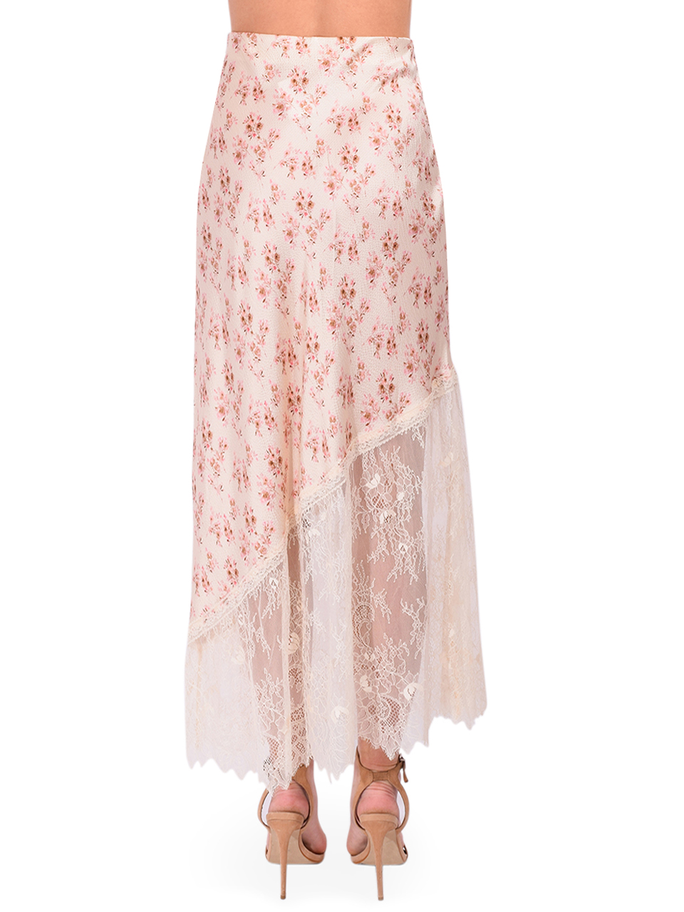 CAMI NYC Florian Hammered Silk Skirt in Dutch Fields Back View 



