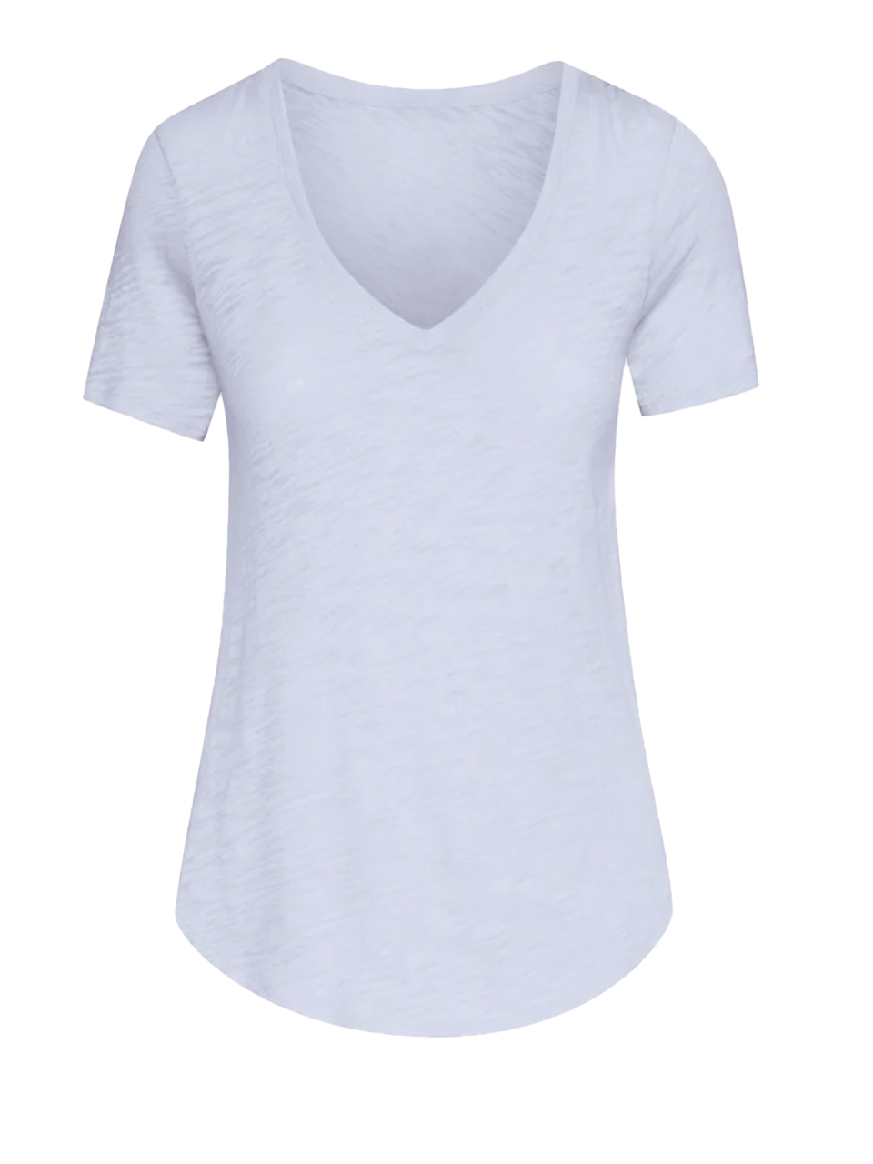 ATM Slub Jersey Classic Short Sleeve V-Neck Tee in Powder Blue Product Shot 