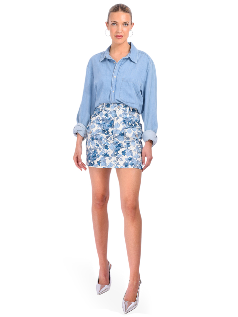 CARA CARA Wayne Skirt in Berries Egret Full Outfit 