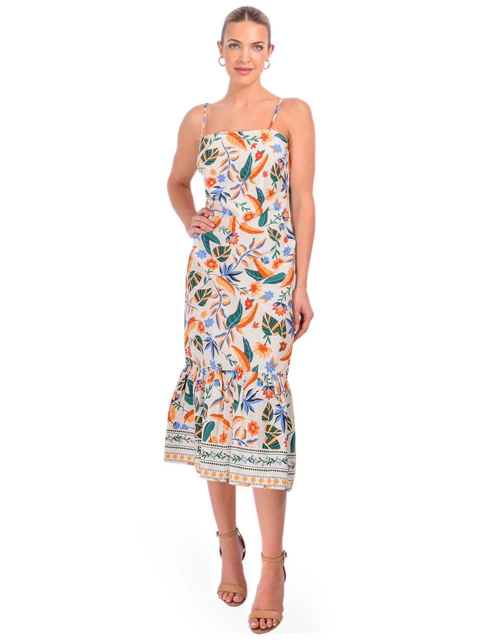 GILNER FARRAR Devora Dress in Peruvian Lily Front View 1